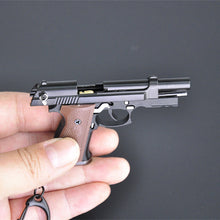 Load image into Gallery viewer, Mini Beretta M92 Shell Ejection Toy Gun Keychain
